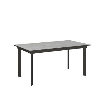 Cumar Tisch - Ausziehtisch 90x160/220 cm Cumar Weiße Esche Anthrazit Gestell
