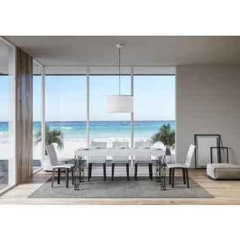 Ghibli Tisch - Ausziehtisch 90x180/284 cm Ghibli Weiße Esche Anthrazit Gestell