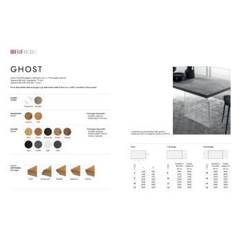 Ghost Tisch 1400 x 900 FGF Mobili