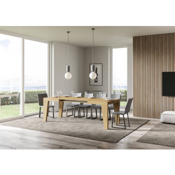 Naxy Tisch D.90 - Ausziehbarer Tisch 140/400x90 cm Naxy Weiße Esche