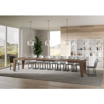 Naxy Tisch D.90 - Ausziehbarer Tisch 180/440x90 cm Naxy Esche weiß