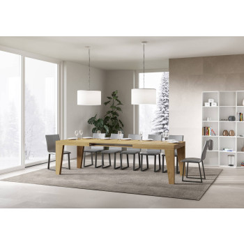 Naxy Tisch D.90 - Ausziehbarer Tisch 180/440x90 cm Naxy Esche weiß