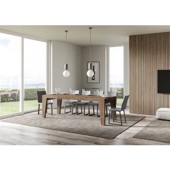 Naxy Premium Tisch D.90 - Ausziehbarer Tisch 140/244x90 cm Naxy Premium Esche weiß