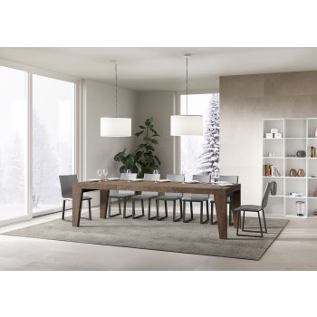 Naxy Premium Tisch D.90 - Ausziehbarer Tisch 180/284x90 cm Naxy Premium Esche weiß