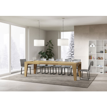 Naxy Premium Tisch D.90 - Ausziehbarer Tisch 180/440x90 cm Naxy Premium Esche weiß