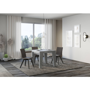 Naxy Premium Tisch D.90 - Ausziehbarer Tisch 90/246x90 cm Naxy Premium Esche weiß