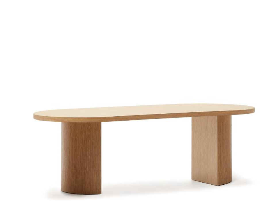 Nealy Tisch mit Walnussfurnier und natürlichem Finish 200 x 100 cm