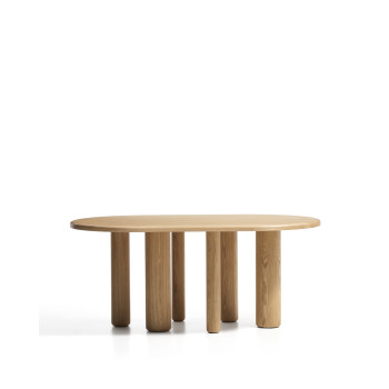 Ovaler Mailen-Tisch aus Esche mit Naturfinish, Ø 180 x 105 cm