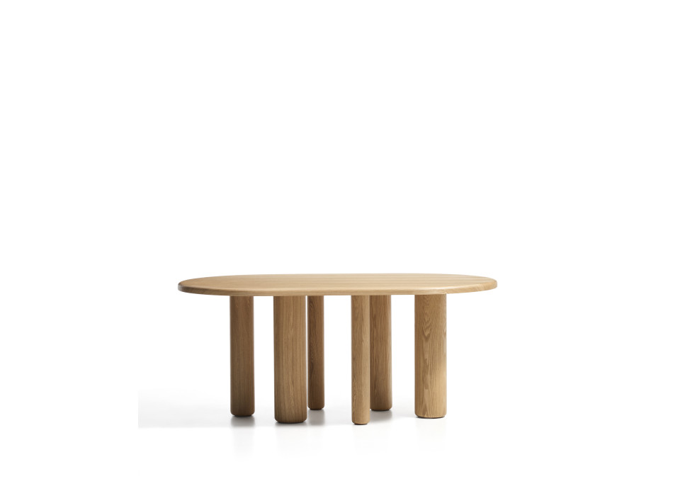 Ovaler Mailen-Tisch aus Esche mit Naturfinish, Ø 180 x 105 cm