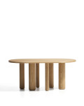Ovaler Mailen-Tisch aus Esche mit Naturfinish, Ø 180 x 105 cm