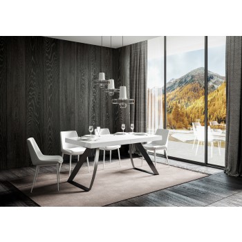 Proxy Anthrazit Tisch - Ausziehtisch 90x180/284 cm Proxy Weißesche Anthrazit Gestell