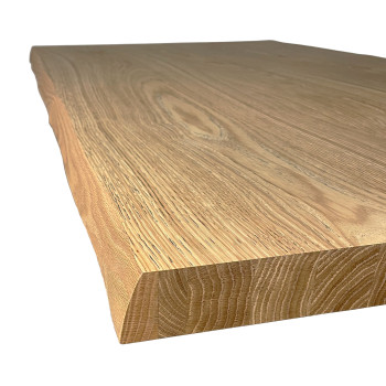 Proxy-Tisch = Tabira Barked Massivholz - Fester Tisch 90x200 cm Tabira Barked Eiche mit anthrazitfarbenen Beinen