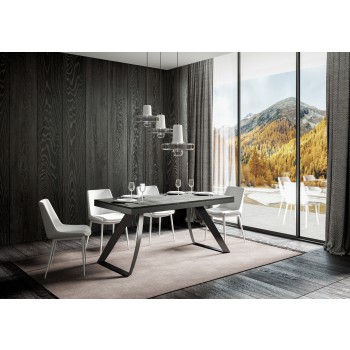 Proy Evolution Anthrazit Tisch - Ausziehbarer Tisch 90x160/264 cm Proxy Evolution Weiße Esche Anthrazit Rahmen