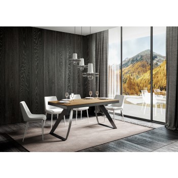 Proy Evolution Anthrazit Tisch - Ausziehbarer Tisch 90x160/420 cm Proxy Evolution Weiße Esche Anthrazit Rahmen