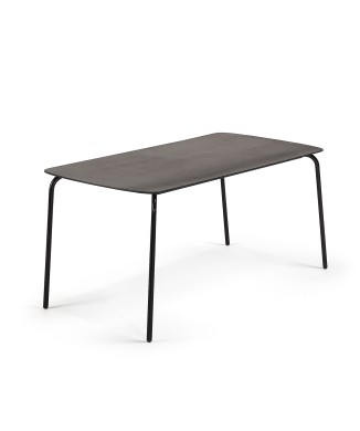 Tavolo rettangolare Thyra 160 x 80 cm-cement nero