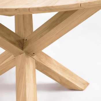 Tavolo rotondo da esterno Teresinha in legno masseterno Teresinha in legno masse