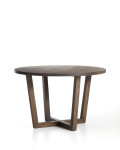 Nahla runder Tisch aus massivem Mangoholz mit Walnuss-Finish Ø 120 cm