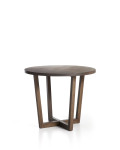 Nahla runder Tisch aus massivem Mangoholz mit Walnuss-Finish Ø 90 cm