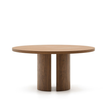 Nealy runder Tisch mit Walnussfurnier und dunklem Finish Ø 150 cm