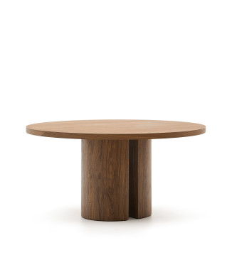 Nealy runder Tisch mit Walnussfurnier und dunklem Finish Ø 150 cm