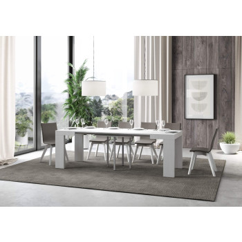 Roxell Table P.90 - Ausziehbarer Tisch 90/246x90 cm Roxell Weiße Esche