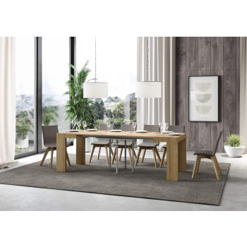 Roxell Table P.90 - Ausziehbarer Tisch 90/246x90 cm Roxell Weiße Esche