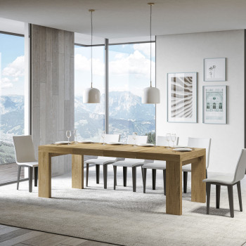 Roxell Premium Tisch D.90 - Ausziehbarer Tisch 130/234x90 cm Roxell Premium Weiße Esche