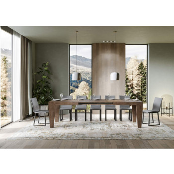 Spimbo Tisch D.90 - Ausziehbarer Tisch 160/264x90 cm Spimbo Weiße Esche