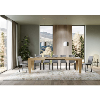 Spimbo Tisch D.90 - Ausziehbarer Tisch 200/460x90 cm Spimbo Weiße Esche