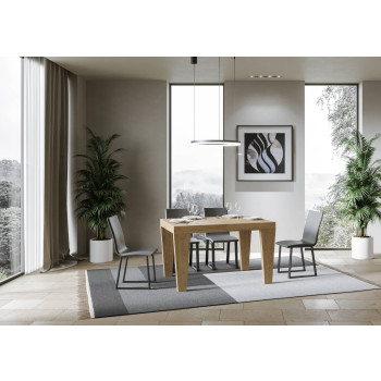 Spimbo Premium Tisch D.90 - Ausziehbarer Tisch 140/244x90 cm Spimbo Premium Weiße Esche