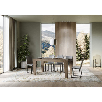 Spimbo Premium Tisch D.90 - Ausziehbarer Tisch 160/264x90 cm Spimbo Premium Weiße Esche