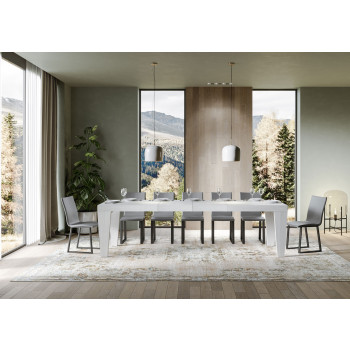 Spimbo Premium Tisch D.90 - Ausziehbarer Tisch 180/440x90 cm Spimbo Premium Weiße Esche