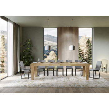 Spimbo Premium Tisch D.90 - Ausziehbarer Tisch 180/440x90 cm Spimbo Premium Weiße Esche