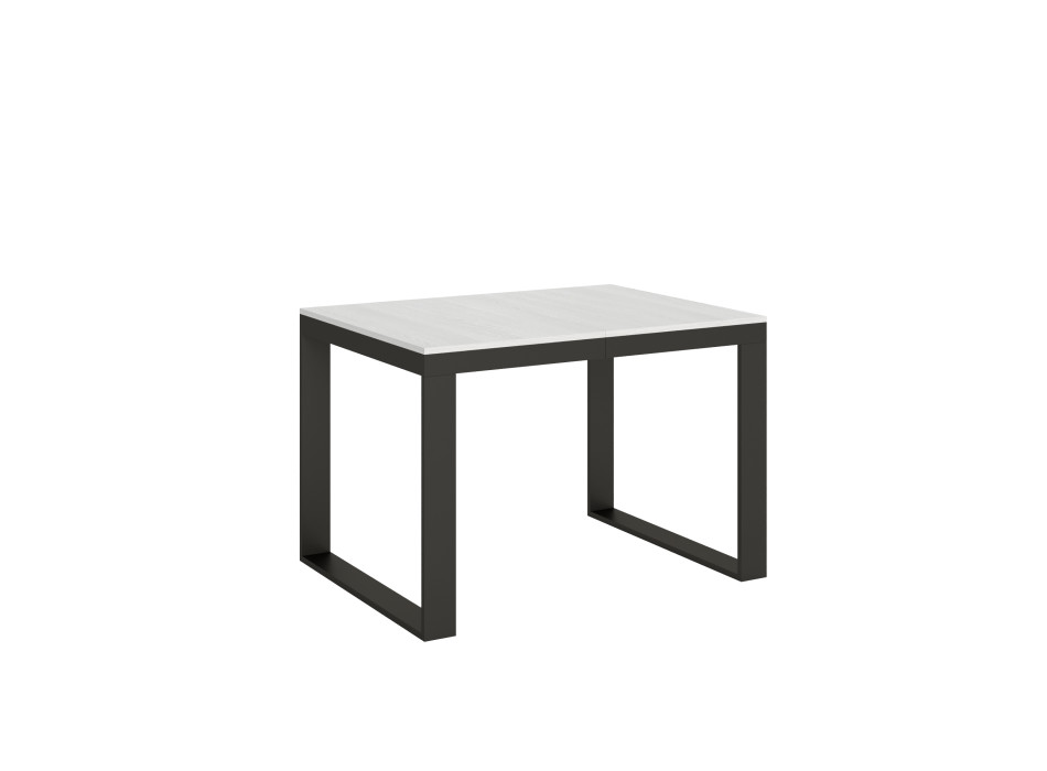 Tecno Evolution Table P.90 - Ausziehbarer Tisch 120/224x90 cm Tecno Evolution Gestell aus weißer Esche und Beine aus anthrazit