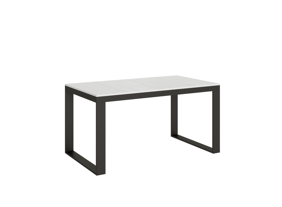 Tecno Evolution Table P.90 - Ausziehbarer Tisch 160/420x90 cm Tecno Evolution Gestell aus weißer Esche und Beine aus anthrazit