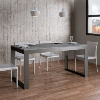 Tecno Evolution Table P.90 - Ausziehbarer Tisch 180/284x90 cm Tecno Evolution Gestell aus weißer Esche und Beine aus anthrazit