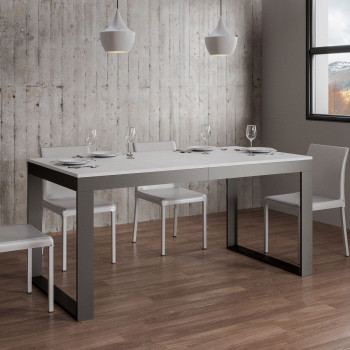 Tecno Evolution Table P.90 - Ausziehbarer Tisch 180/440x90 cm Tecno Evolution Gestell aus weißer Esche und Beine aus anthrazit