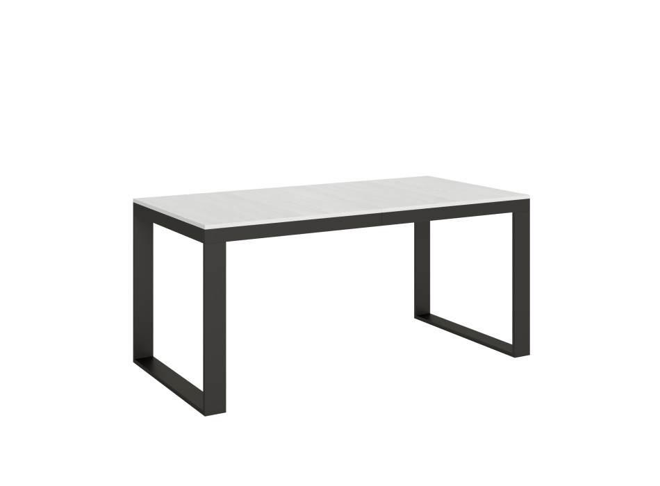 Tecno Evolution Table P.90 - Ausziehbarer Tisch 180/440x90 cm Tecno Evolution Gestell aus weißer Esche und Beine aus anthrazit