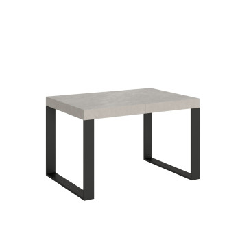 Tecno Table P.90 - Ausziehbarer Tisch 140/244x90 cm Tecno-Weißesche mit anthrazitfarbenen Beinen