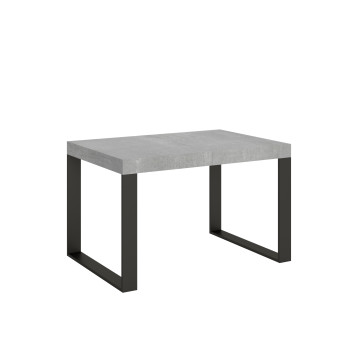 Tecno Table P.90 - Ausziehbarer Tisch 140/244x90 cm Tecno-Weißesche mit anthrazitfarbenen Beinen