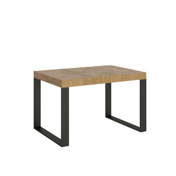 Tecno Table P.90 - Ausziehbarer Tisch 140/400x90 cm Tecno-Weißesche mit anthrazitfarbenen Beinen