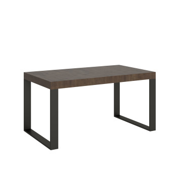 Tecno Table P.90 - Ausziehbarer Tisch 160/264x90 cm Tecno-Weißesche mit anthrazitfarbenen Beinen