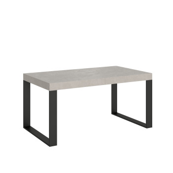 Tecno Table P.90 - Ausziehbarer Tisch 160/264x90 cm Tecno-Weißesche mit anthrazitfarbenen Beinen