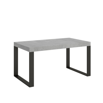 Tecno Table P.90 - Ausziehbarer Tisch 160/264x90 cm Tecno-Weißesche mit anthrazitfarbenen Beinen