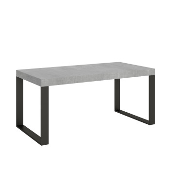 Tecno Table P.90 - Ausziehbarer Tisch 180/440x90 cm Tecno-Weißesche mit anthrazitfarbenen Beinen