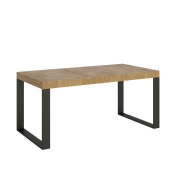 Tecno Table P.90 - Ausziehbarer Tisch 200/304x90 cm Tecno-Weißesche mit anthrazitfarbenen Beinen