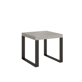 Tecno Table P.90 - Ausziehbarer Tisch 90/246x90 cm Tecno Esche weiß mit anthrazitfarbenen Beinen
