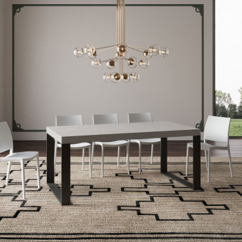 Tecno Premium Tisch D.90 - Ausziehbarer Tisch 180/284x90 cm Tecno Premium Esche weiß mit Beinen in Anthrazit