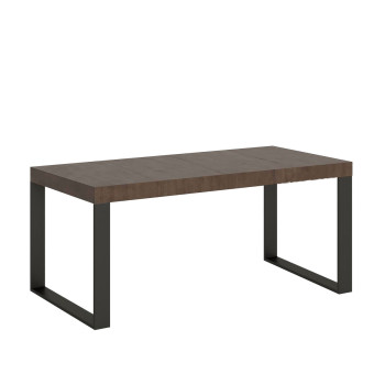 Tecno Premium Table P.90 - Ausziehbarer Tisch 90/246x90 cm Tecno Premium Esche weiß mit Beinen in Anthrazit