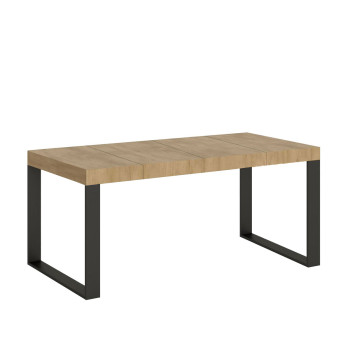 Tecno Premium Table P.90 - Ausziehbarer Tisch 90/246x90 cm Tecno Premium Esche weiß mit Beinen in Anthrazit